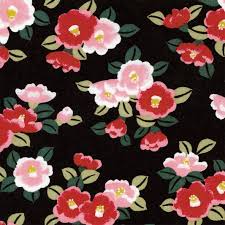 Pot à Crayons Prisme - Camélias Tsubaki - Noir, Rouge, Rose et Vert - M946