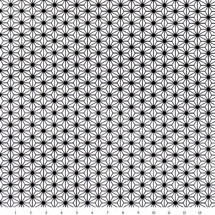 Papier Japonais - Petites Étoiles - Noir et Blanc - M524