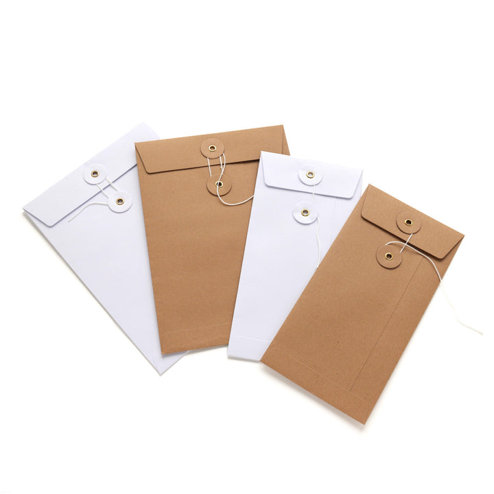 Enveloppe Japonaise - Fermeture à Rondelle et Ficelle - Modèles au Choix
