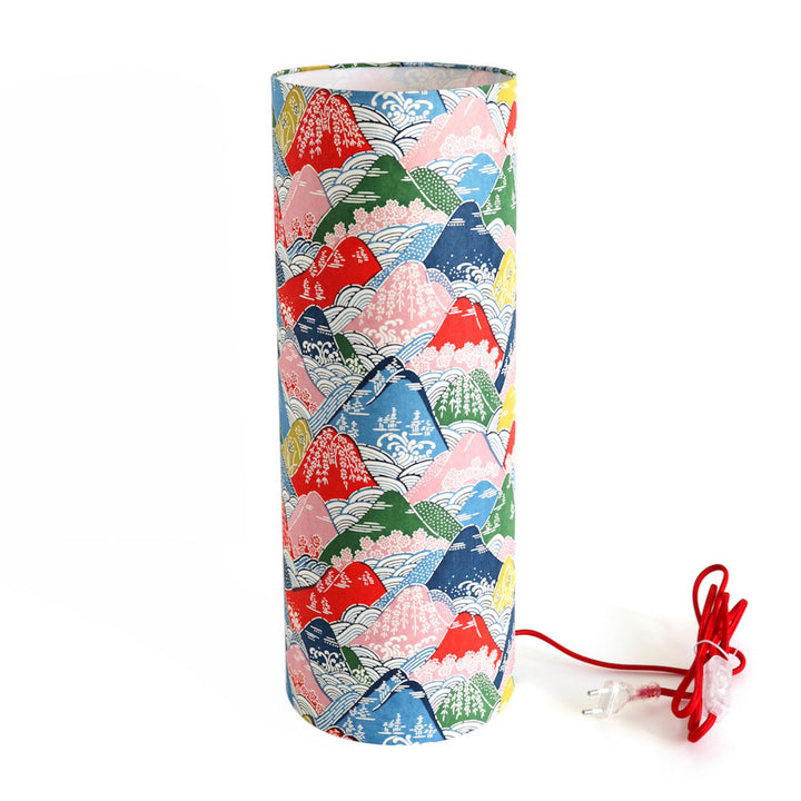 Lampe Japonaise à Poser - Montagnes et Rivières - Rouge, Bleu, Vert, Jaune et Rose  - M969