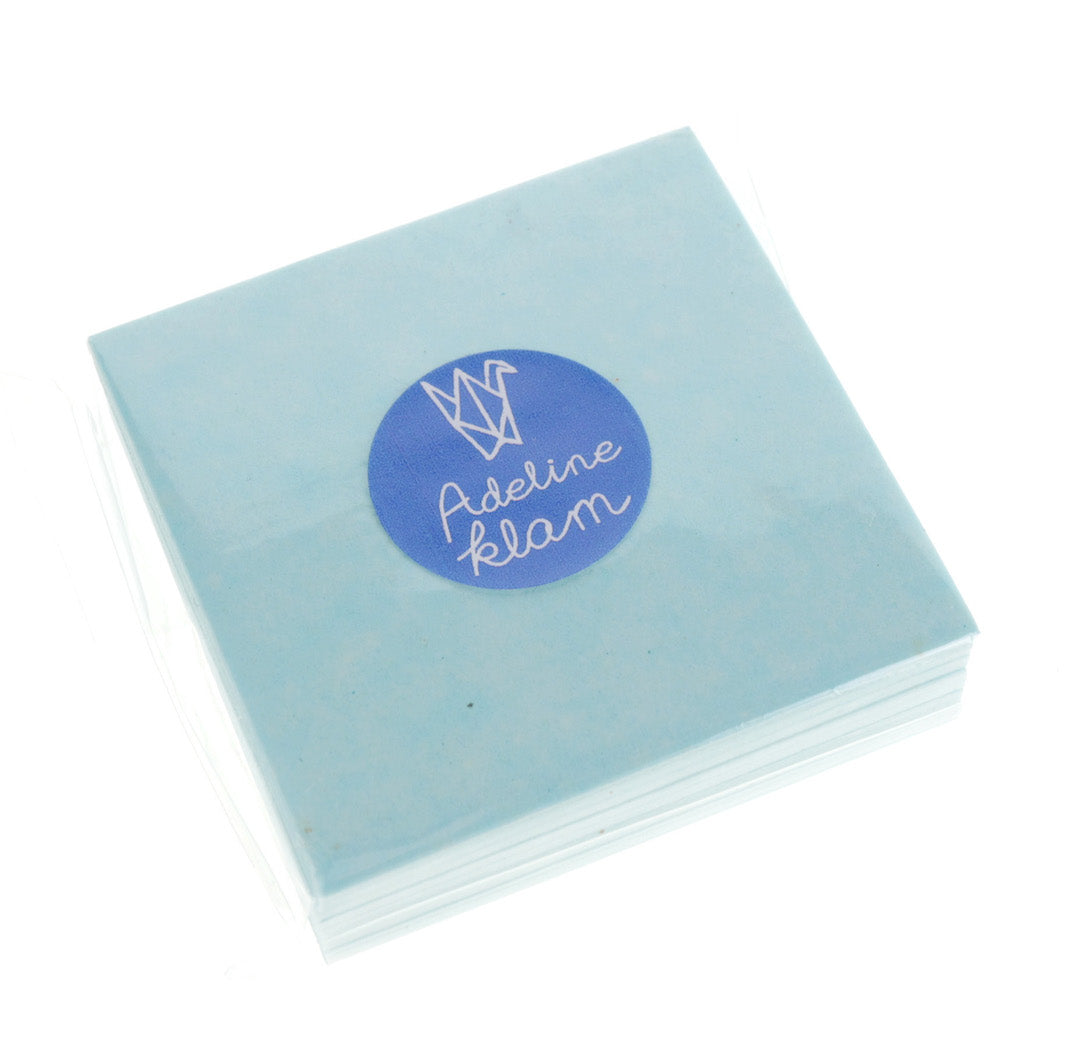 100 Papiers Origami - 6 x 6 cm - Unis - Bleu Ciel - U541