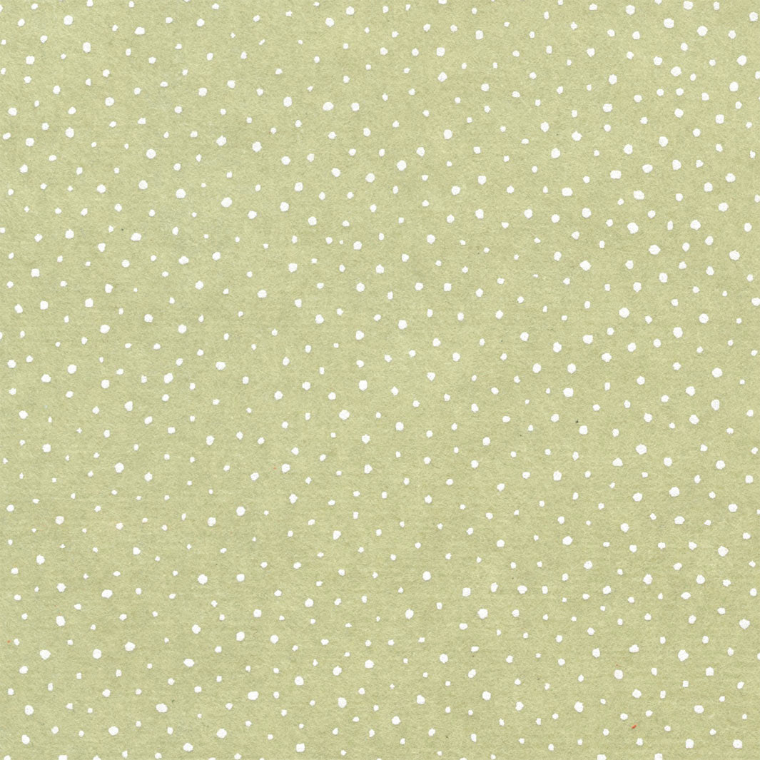 Papier Japonais - Neige - Vert Amande et Blanc - M1008