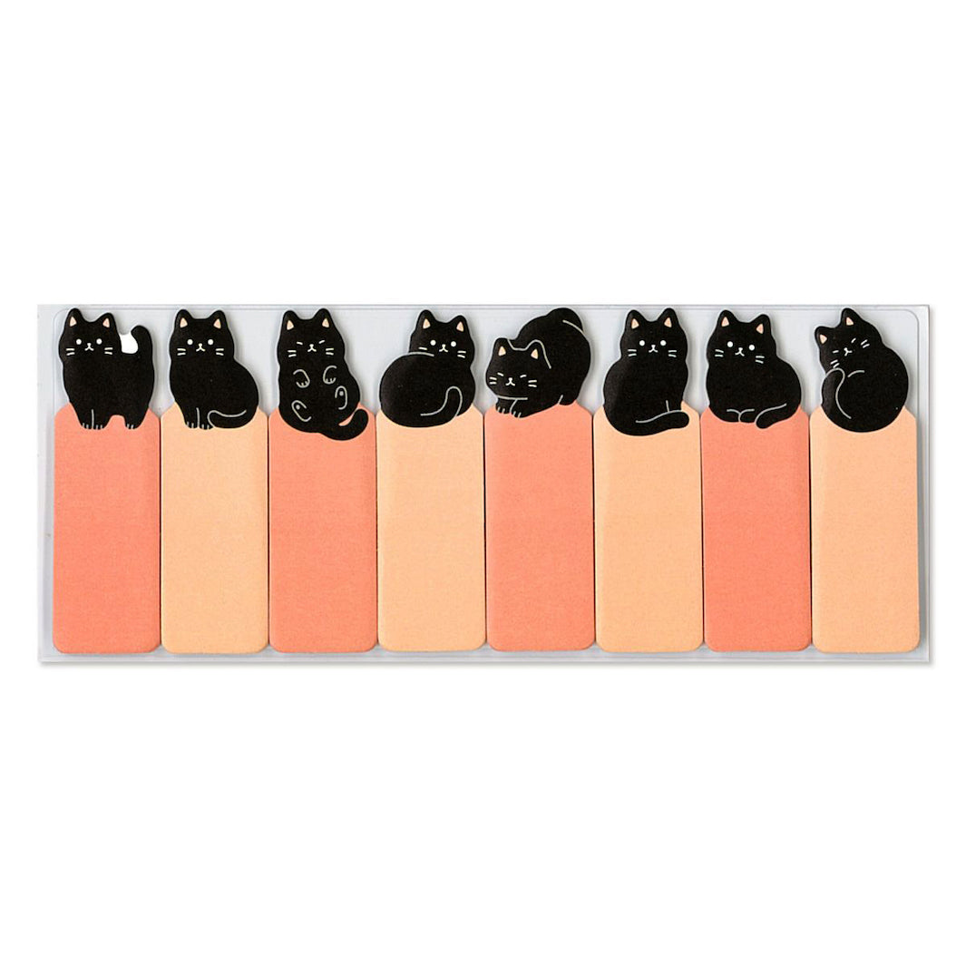 photo packshot du lot de 120 stickers index en forme de chats noirs
