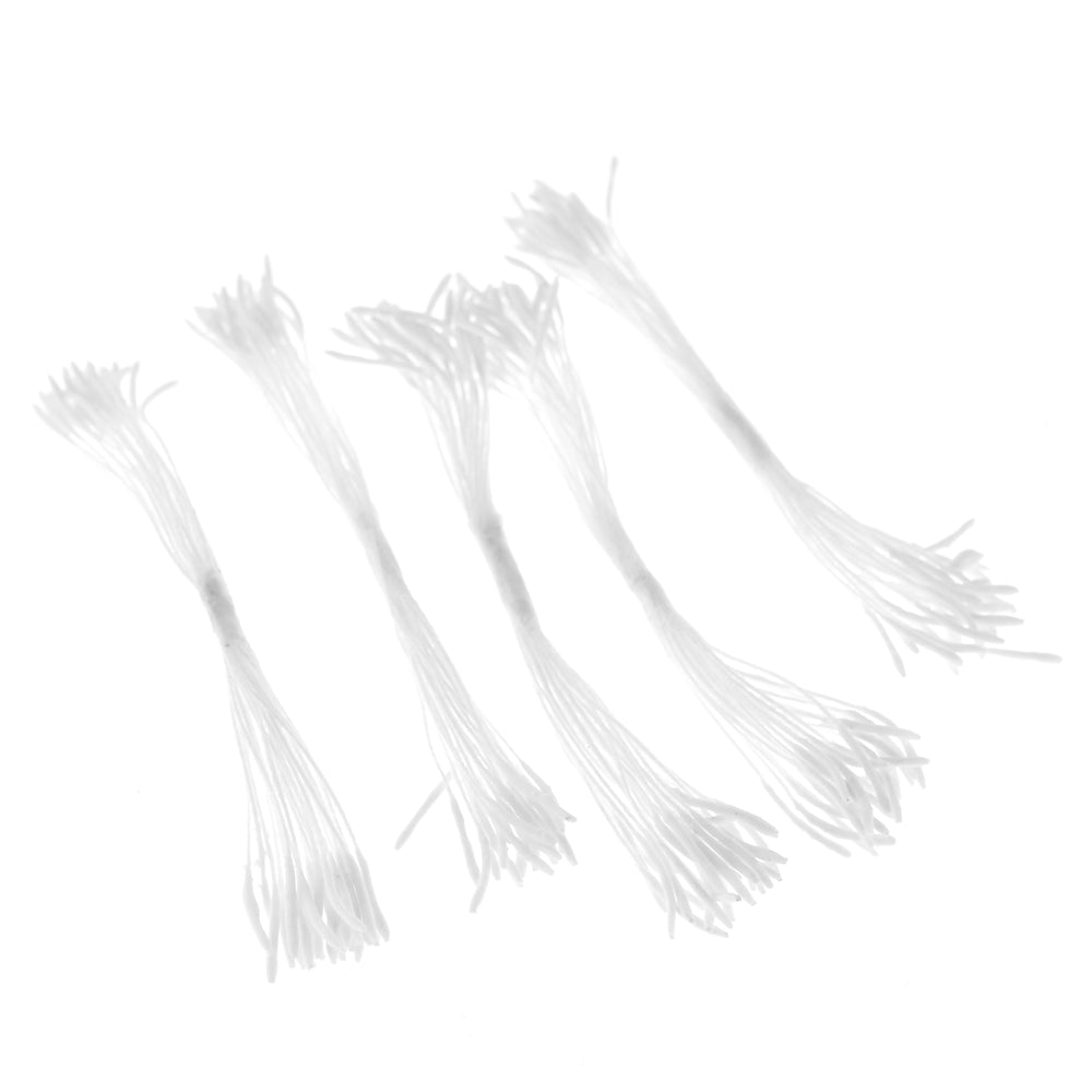 photo packshot de biais du lot de 5 grands fagots de pistils de fleurs blancs (1084)