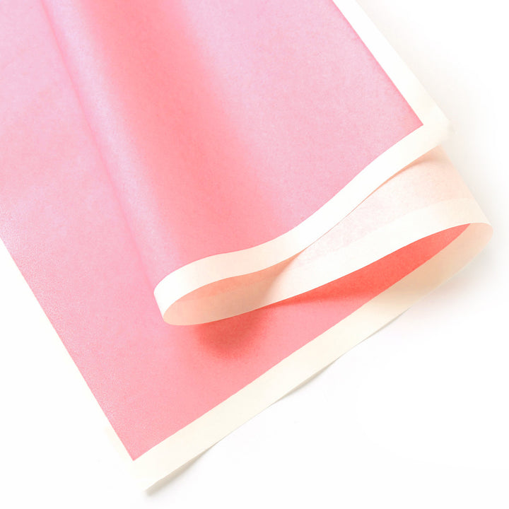 photo packshot d'une courbe du papier japonais yuzen chiyogami uni rose blush adeline klam (U534)