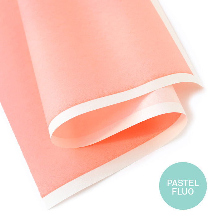 photo packshot d'une courbe du papier japonais yuzen chiyogami uni orange fluo pastel adeline klam (U1019)