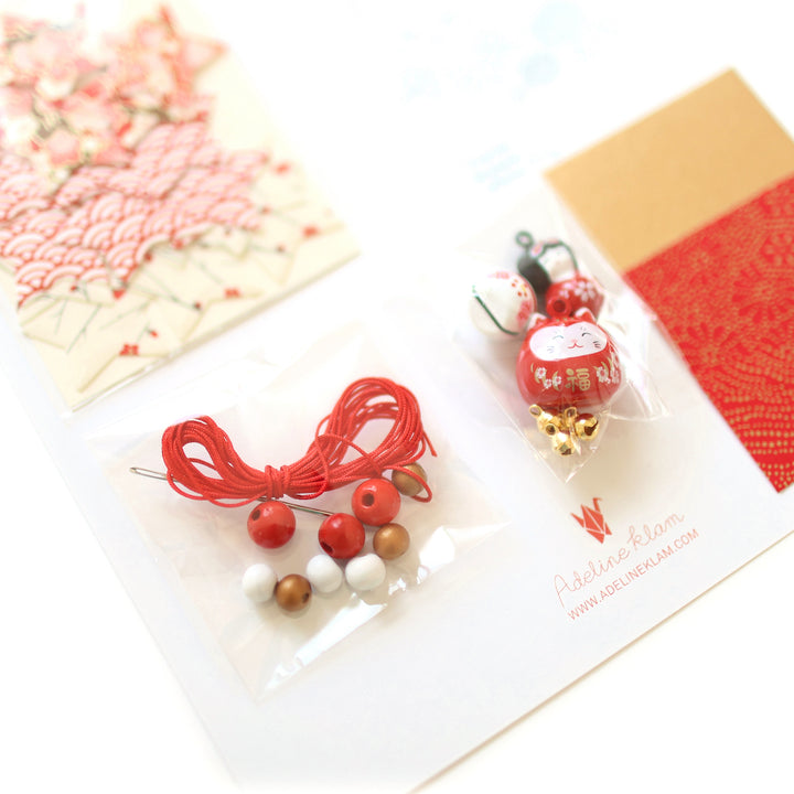 Kit Guirlande Porte-Bonheur - Rouge, Blanc et Or - Christmas