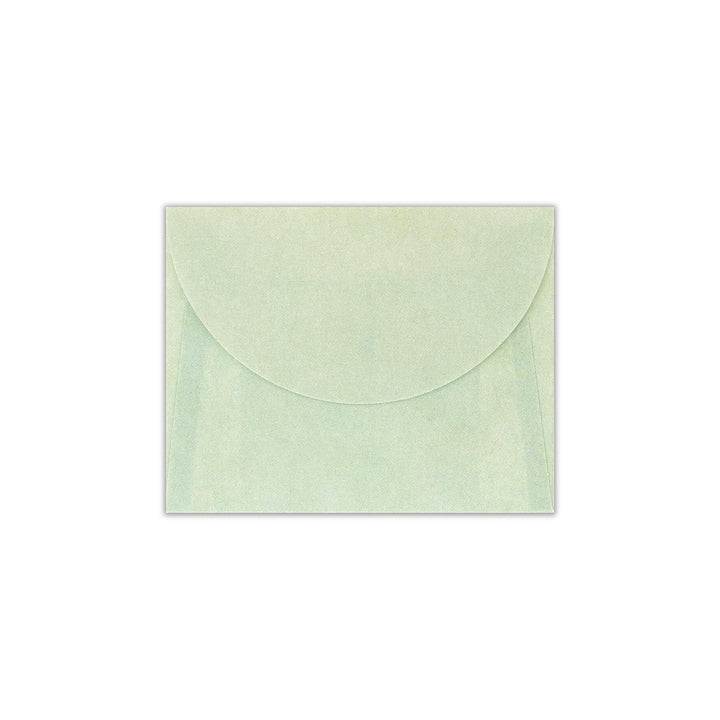 photo packshot de l'enveloppe du mini set de 10 papiers à lettre et 5 enveloppes vert aux motifs de chat, d'oiseau et de fleurs de nb bo., ltd. japan