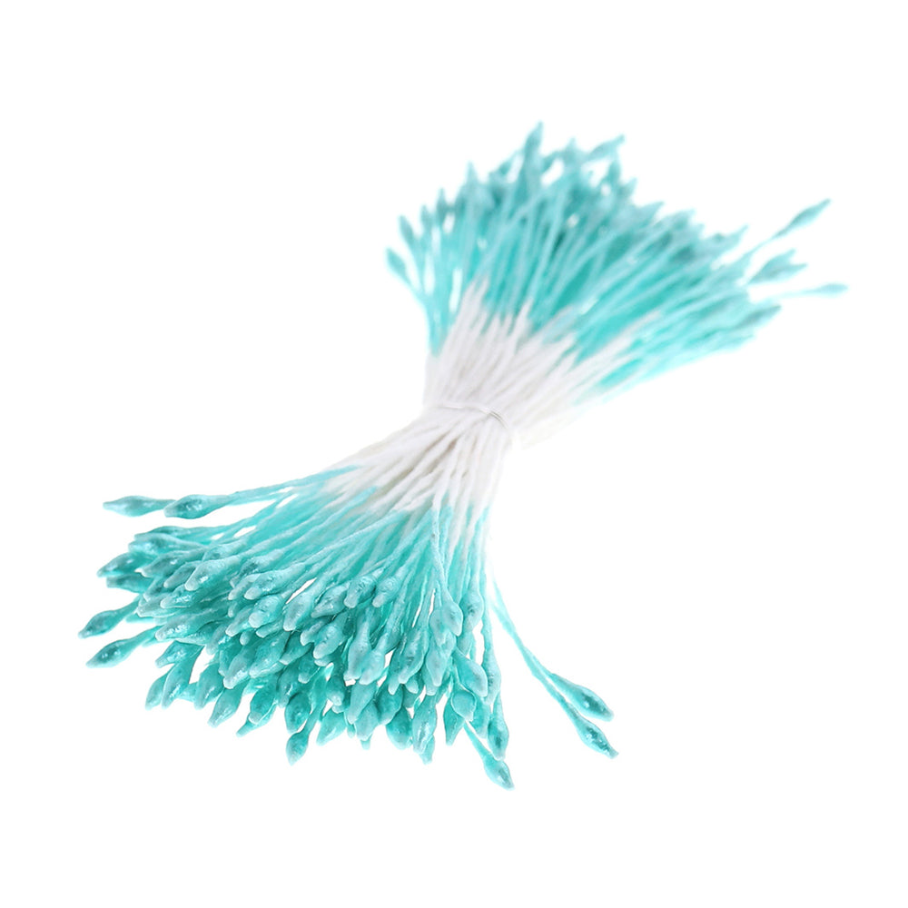 photo packshot du fagot de pistils de fleurs bleu ciel et blancs (1070)