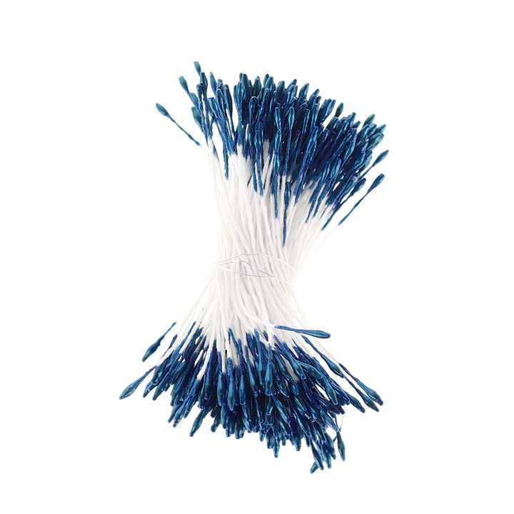 photo packshot du fagot de pistils de fleurs bleu nuit métallisé et blancs 1066