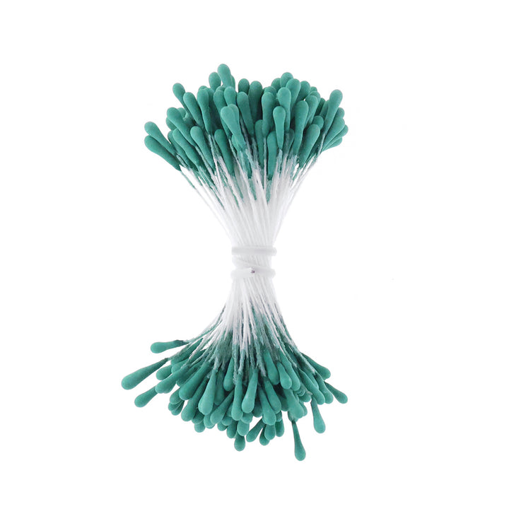 photo packshot du fagot de pistils de fleurs bleu pétrole et blanc 1049