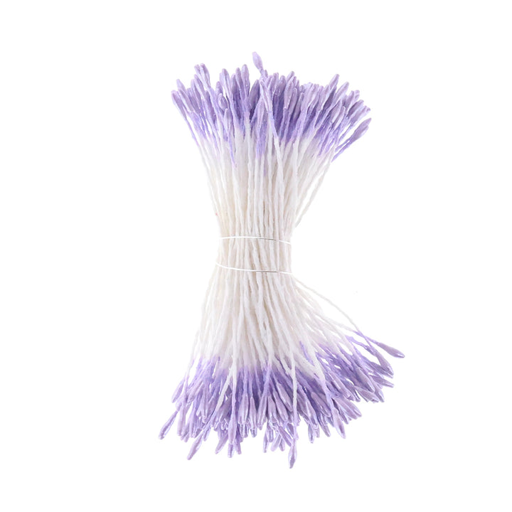 photo packshot du fagot de pistils de fleurs lilas métallisé et blancs 1064