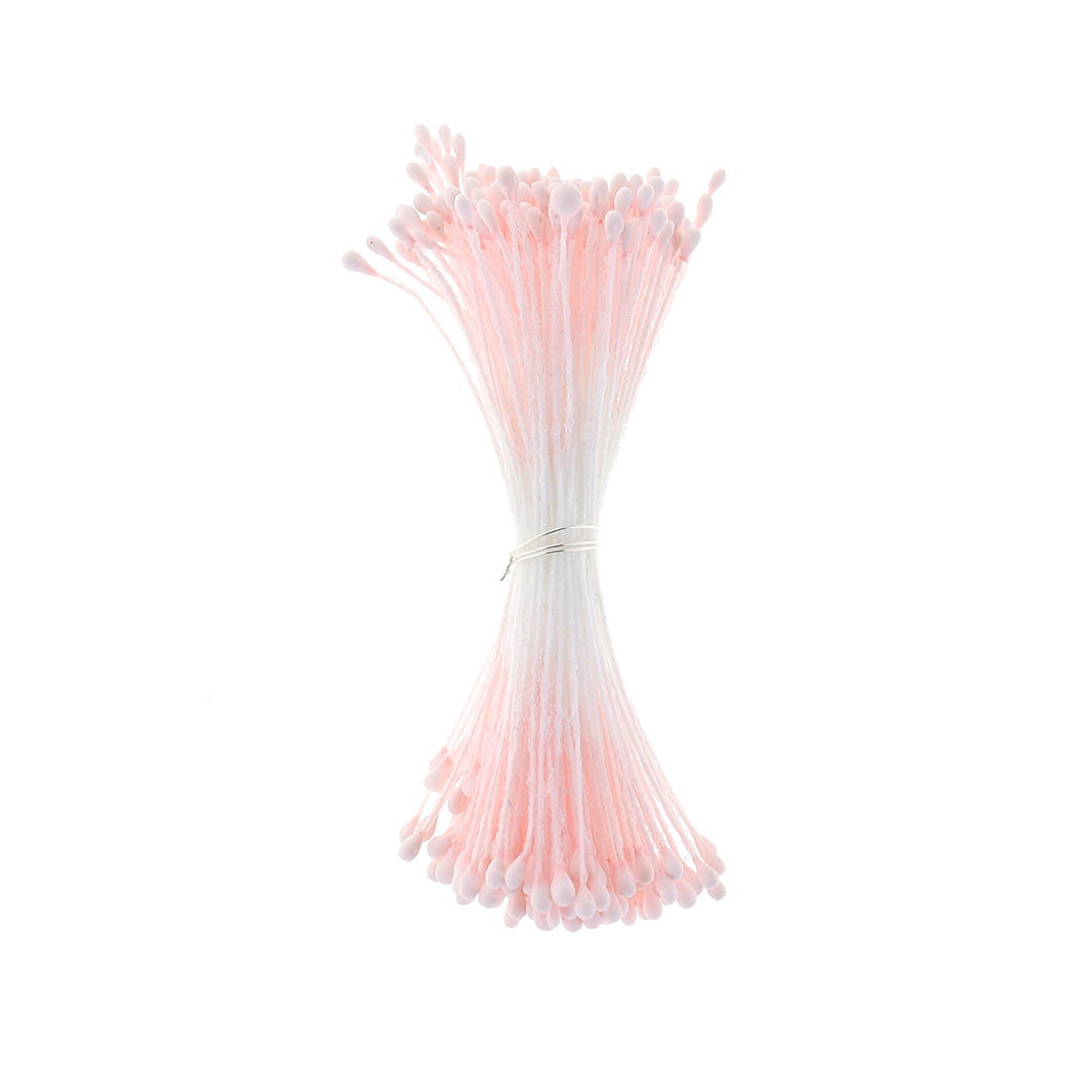 photo packshot du fagot de pistils de fleurs rose bébé et blancs (1073)