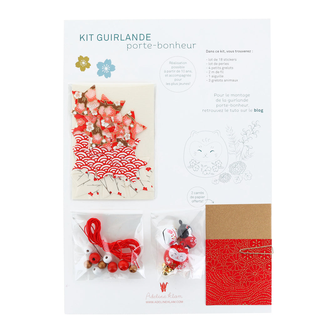 Kit Guirlande Porte-Bonheur - Rouge, Blanc et Or - Christmas