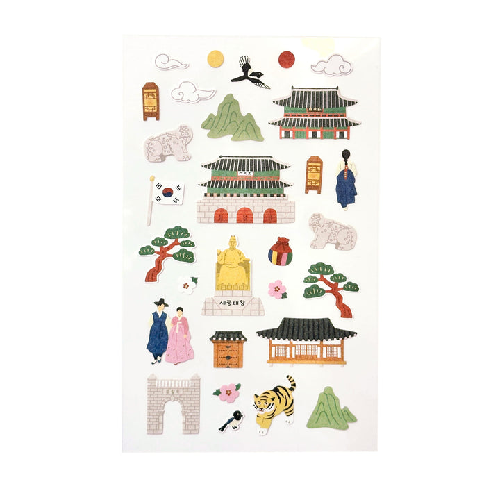 Planche de 30 Stickers - Seoul