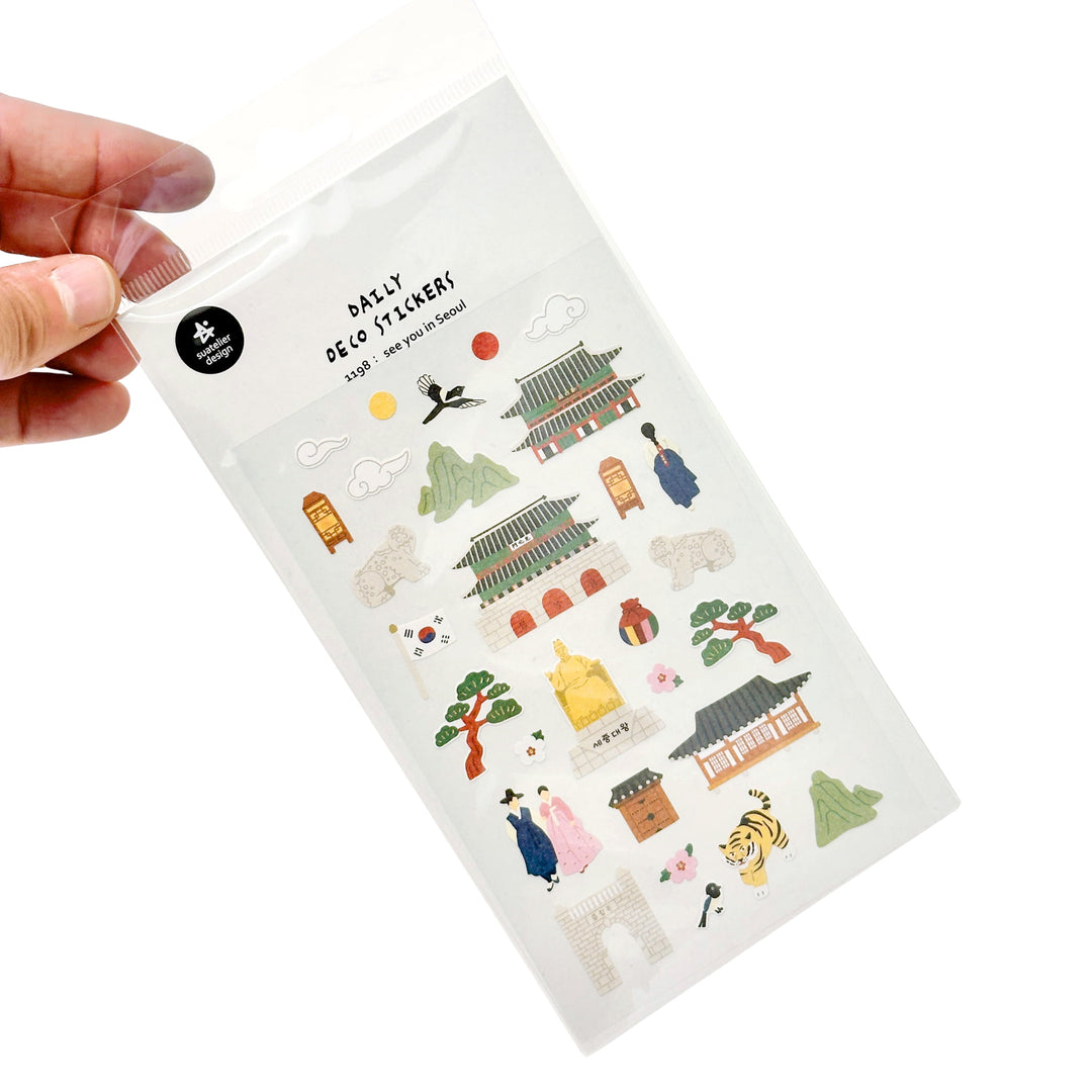 Planche de 30 Stickers - Seoul