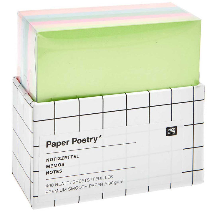 photo packshot du packaging du set de 400 papiers origami unis dans des tons multicolores vifs de 9cm par 9cm rico design