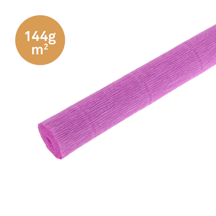 photo pakcshot d'un rouleau de 50cm par 60cm de papier crépon épais mauve 590