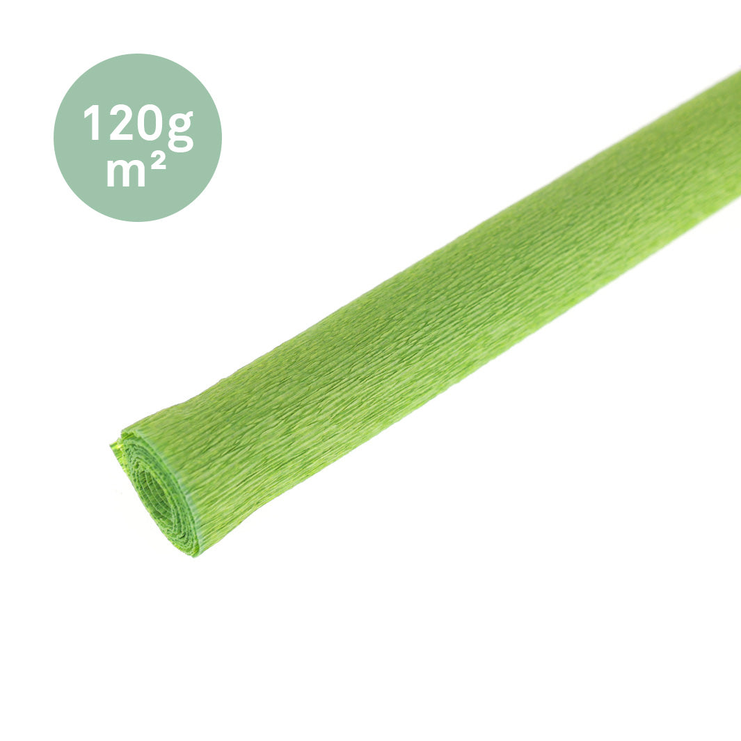 photo pakcshot d'un rouleau de 50cm par 60cm de papier crépon fin vert nénuphar 377