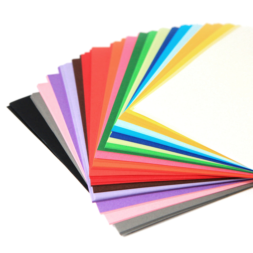 200 Papiers Origami Unis - 20 Couleurs, Tons Basiques - 15 x 15 cm