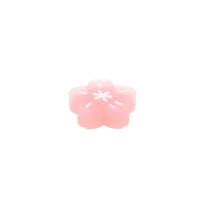 photo packshot d'une vue de l'épaisseur de la gomme fleur de cerisier rose moyen rico design