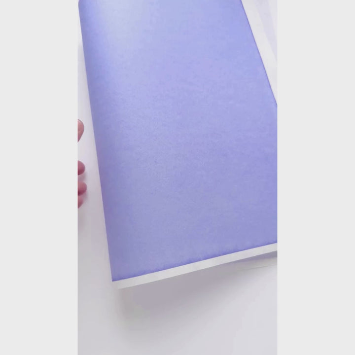 vidéo de démonstration du papier japonais yuzen chiyogami uni de couleur violet lavande adeline klam (U538)