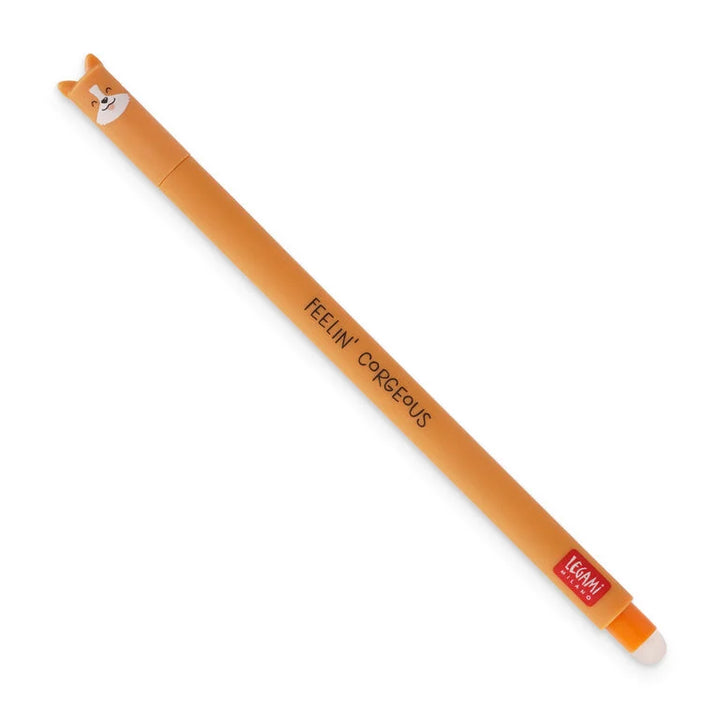 Stylo Gel Effaçable - Welsh Corgi Roux, Feelin' Corgeous - Noir, 0,7mm