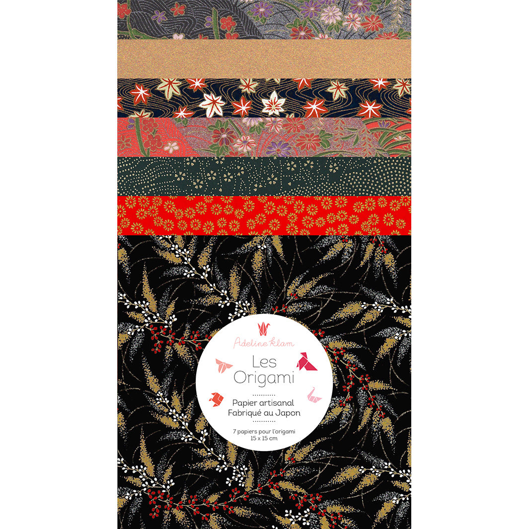 7 Papiers Origami - 15 x 15 cm - Kabuki - J4