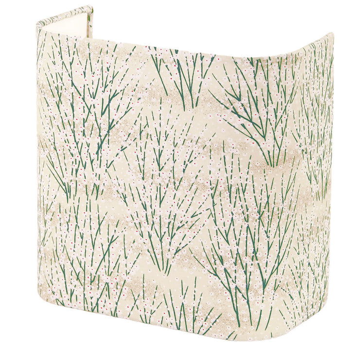 Applique murale japonaise - Champs de Fleurs - Gris Vert Pastel - M894
