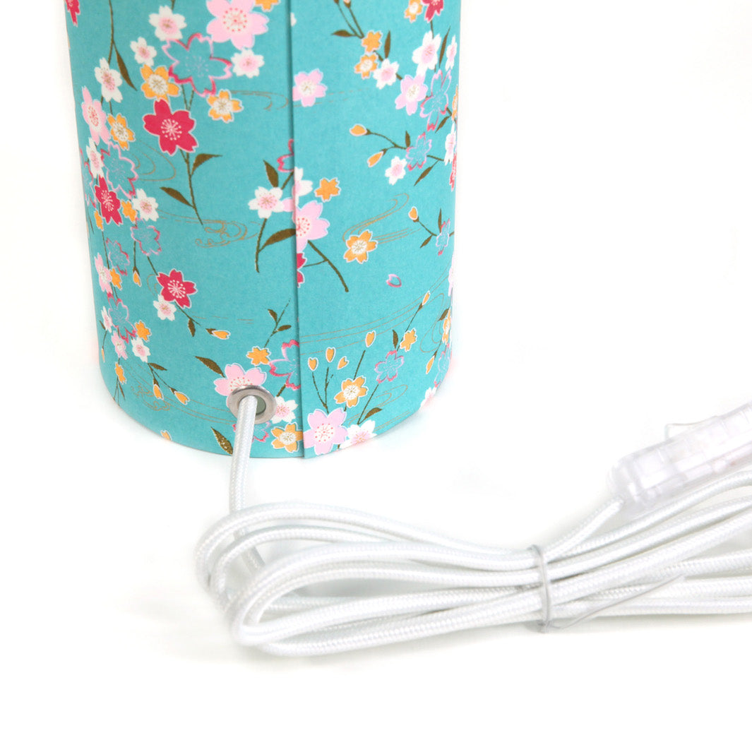 Lampe Japonaise à Poser - Fleuris - Turquoise - M380