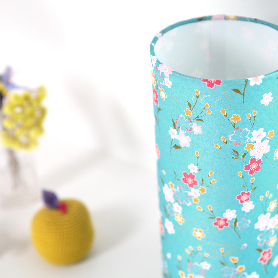 Lampe Japonaise à Poser - Fleuris - Turquoise - M380