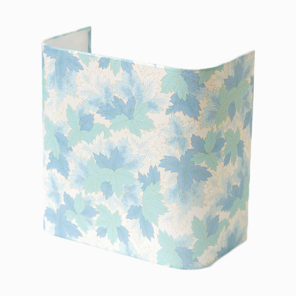 Applique murale japonaise - Feuillages - Vert d'eau, Bleu clair et foncé - M680