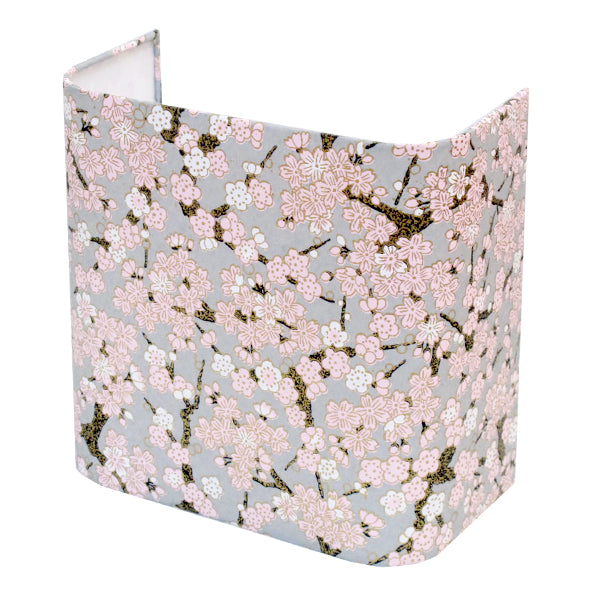 Applique murale japonaise - Fleurs de Cerisier et Prunier - Gris, Rose, Blanc et Marron Foncé - M360