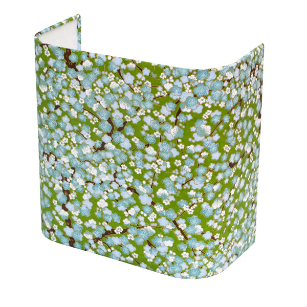 Papier Japonais - Fleurs de Prunier - Vert Moyen, Bleu Ciel et Turquoise - M449