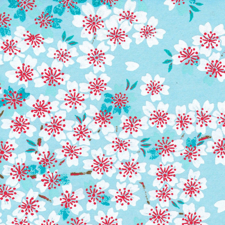 Carnet de notes - Fleurs de Cerisier - Bleu Ciel - M580