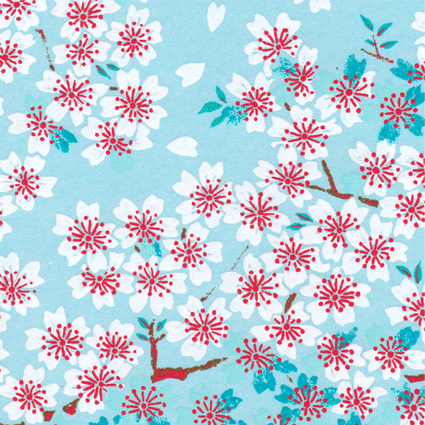 Boîte à thé - Fleurs de Cerisier - Bleu Ciel - M580