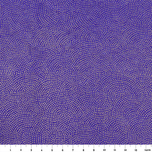 Papier Japonais - Samekomon - Bleu outre-mer et or - M635-Papier japonais-AdelineKlam