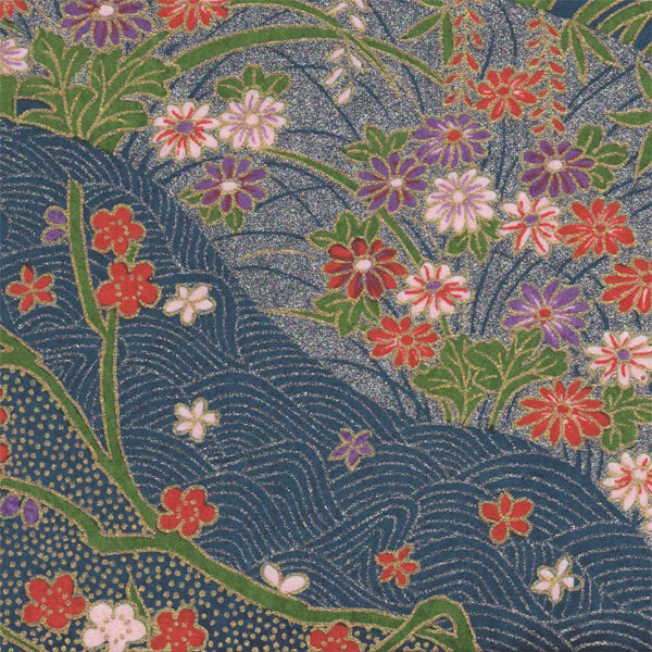 Papier Japonais - Dunes - Bleu et Nacré - M747-Papier japonais-AdelineKlam