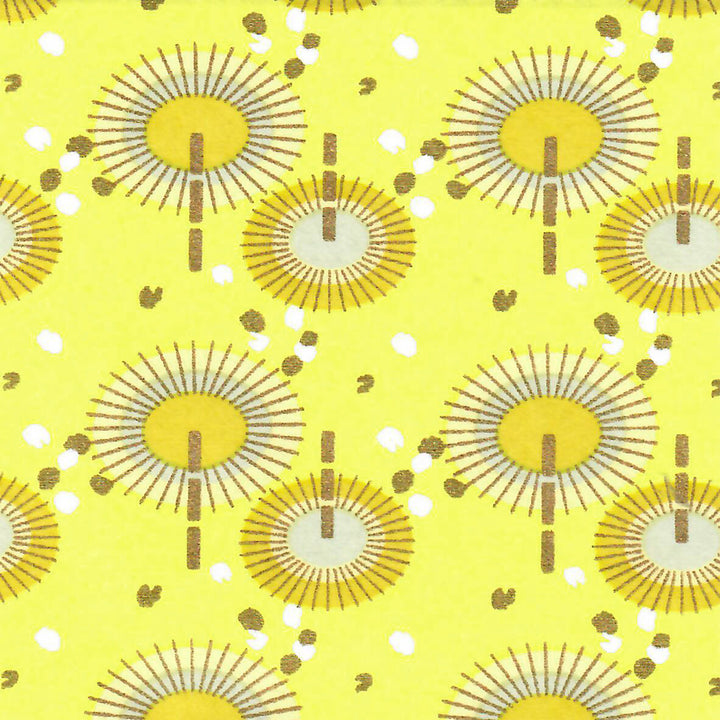 Papier Japonais - Ombrelles - Jaune - M828