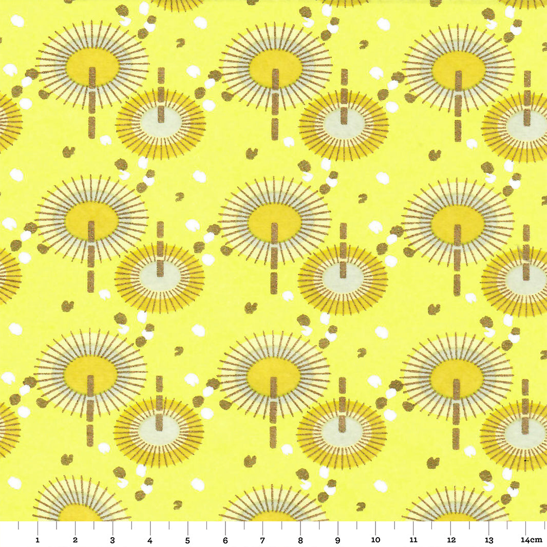 Papier Japonais - Ombrelles - Jaune - M828