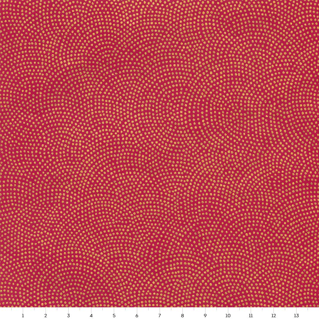 Papier Japonais - Samekomon - Lie de Vin et Or - M832