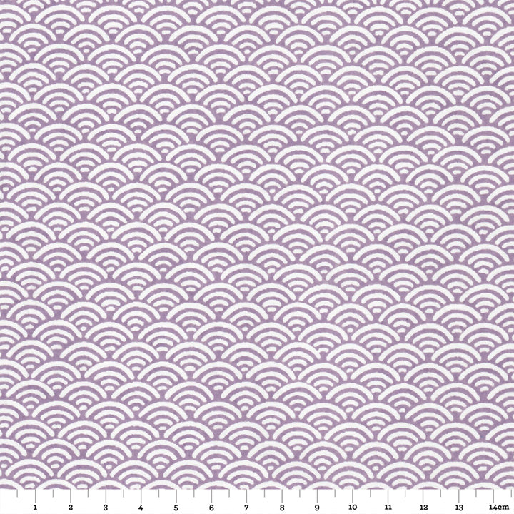 Papier Japonais - Vagues Inversées - Violet Mauve et Blanc - M833