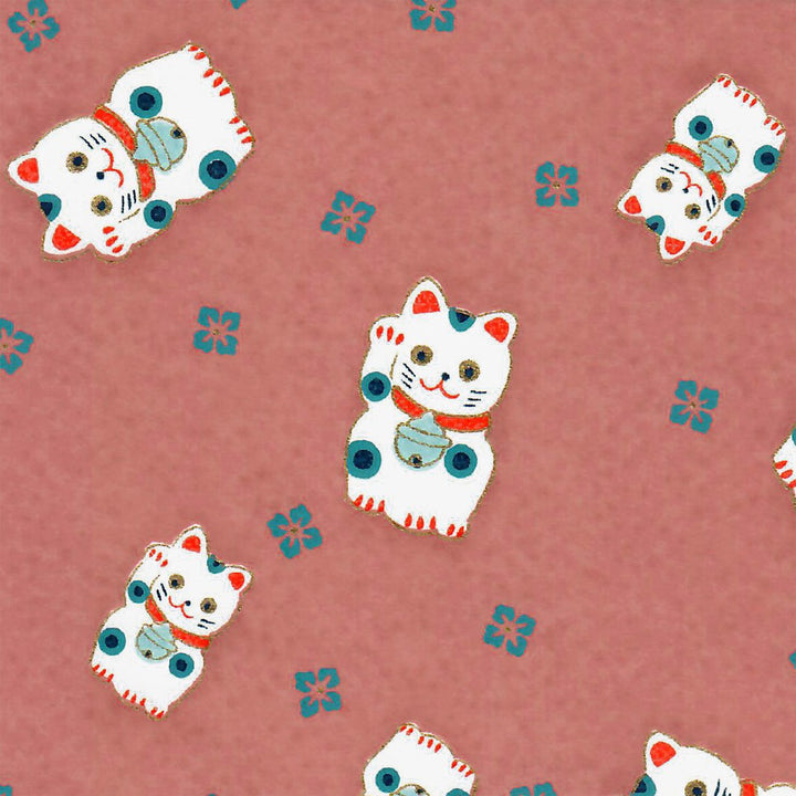 Pot à crayons prisme - Maneki Neko - Lie de vin, Rouge et Bleu Gris - M844