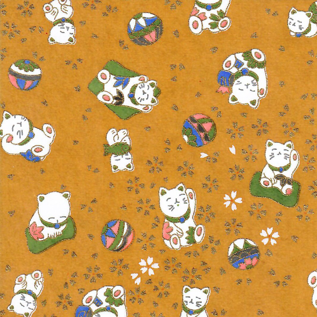 Boîte à Mouchoirs - Figurines de Chats et Balles - Moutarde, Vert, Bleu et Saumon - M849