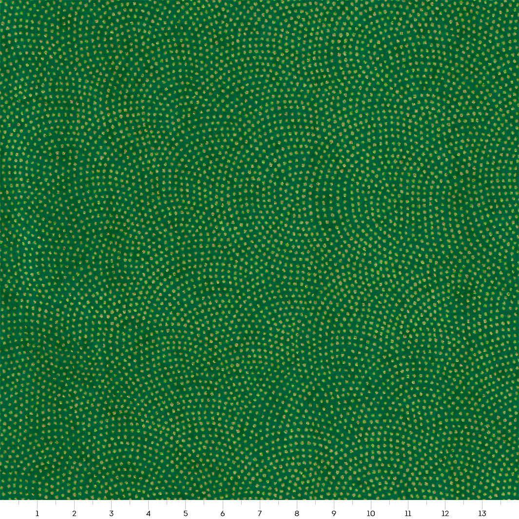 Papier Japonais - Samekomon - Vert Foncé et Or - M872