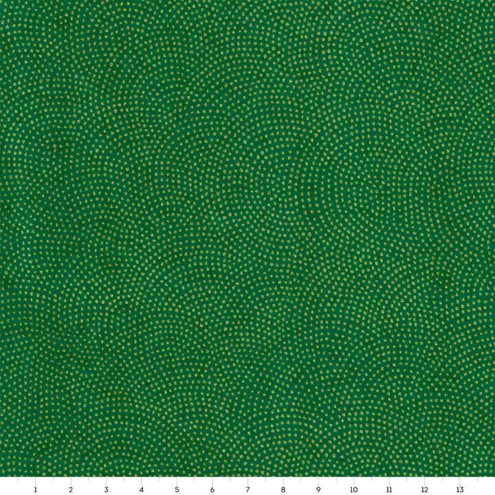 Papier Japonais - Samekomon - Vert Foncé et Or - M872