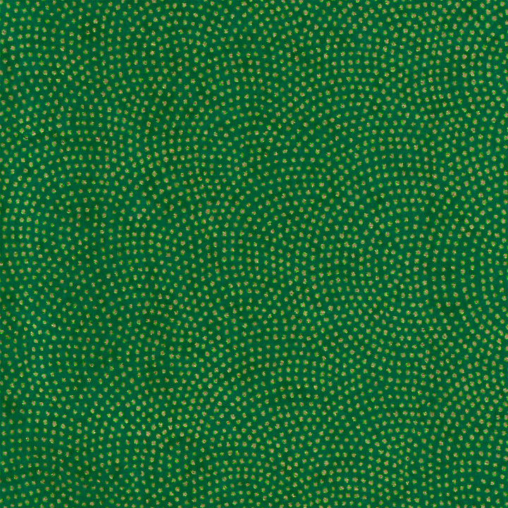 Papier Japonais - Samekomon - Vert Foncé et Or - M872