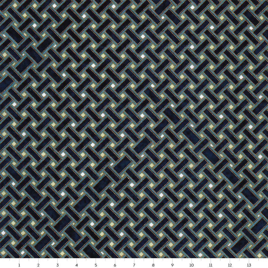 Papier Japonais - Tissage - Bleu Marine - M874