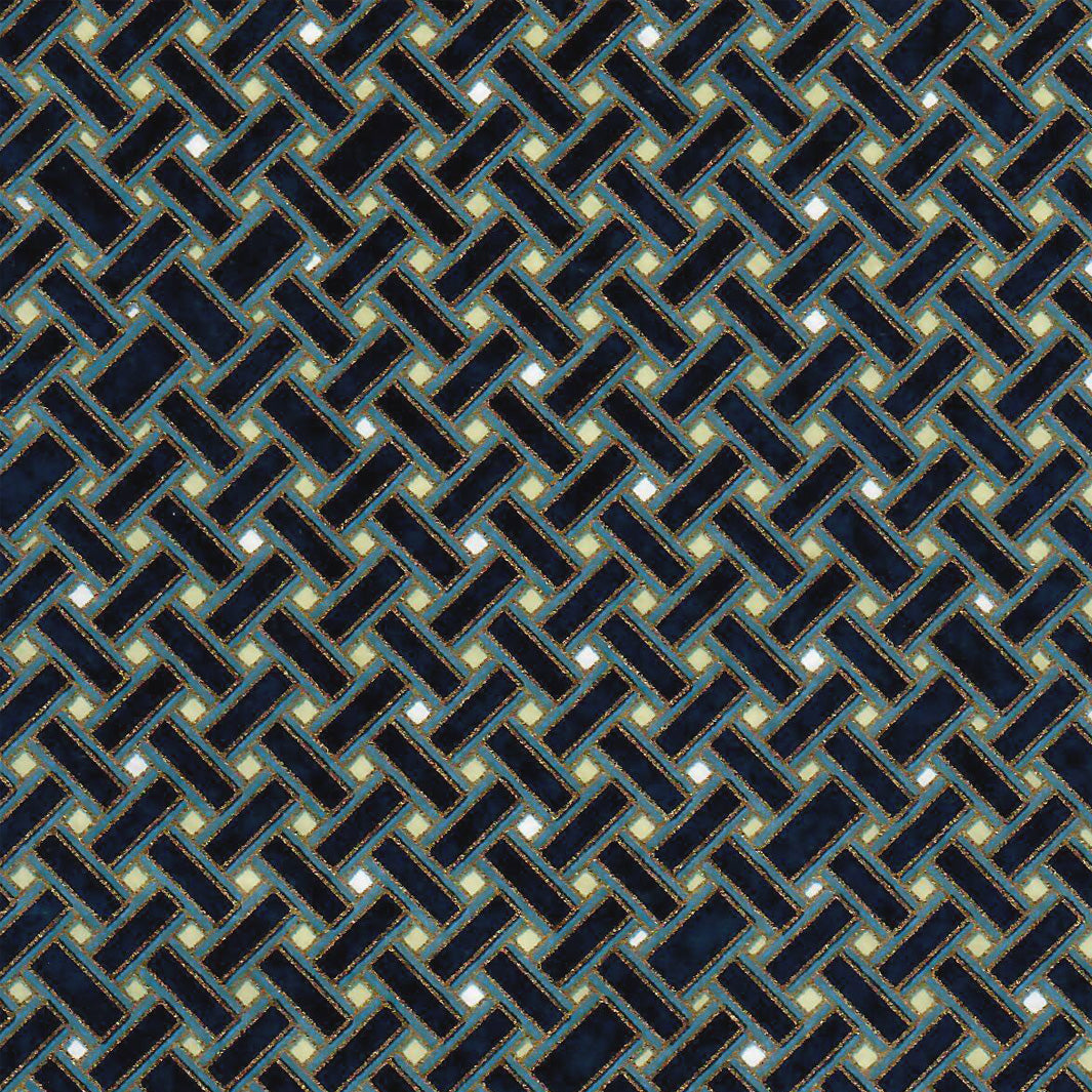 Papier Japonais - Tissage - Bleu Marine - M874
