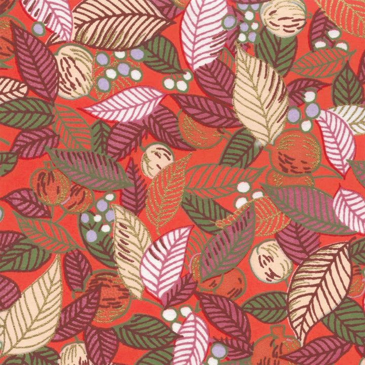 Pot à Crayons Prisme - Feuilles, Baies et Fruits - Rouge, Vert et Lie de Vin - M934